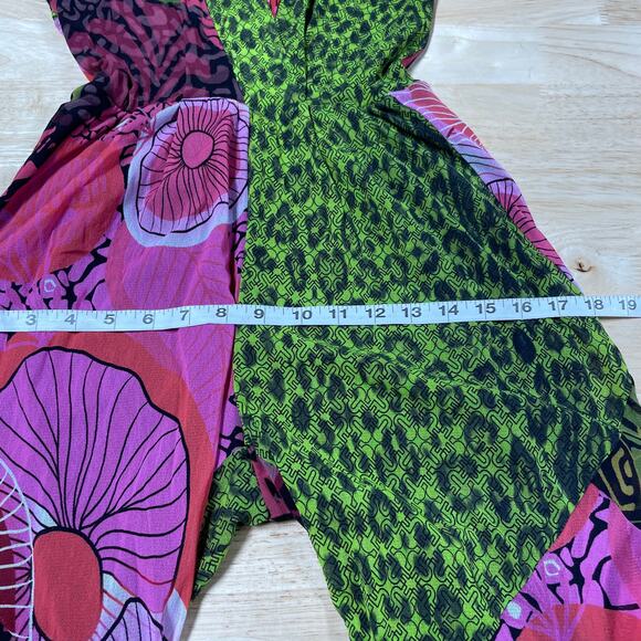 Fuzzi Jean Paul Gaultier NWOT Sleeveless Mesh Abstract Jumpsuit Strawberry XS - Picture 7 of 8